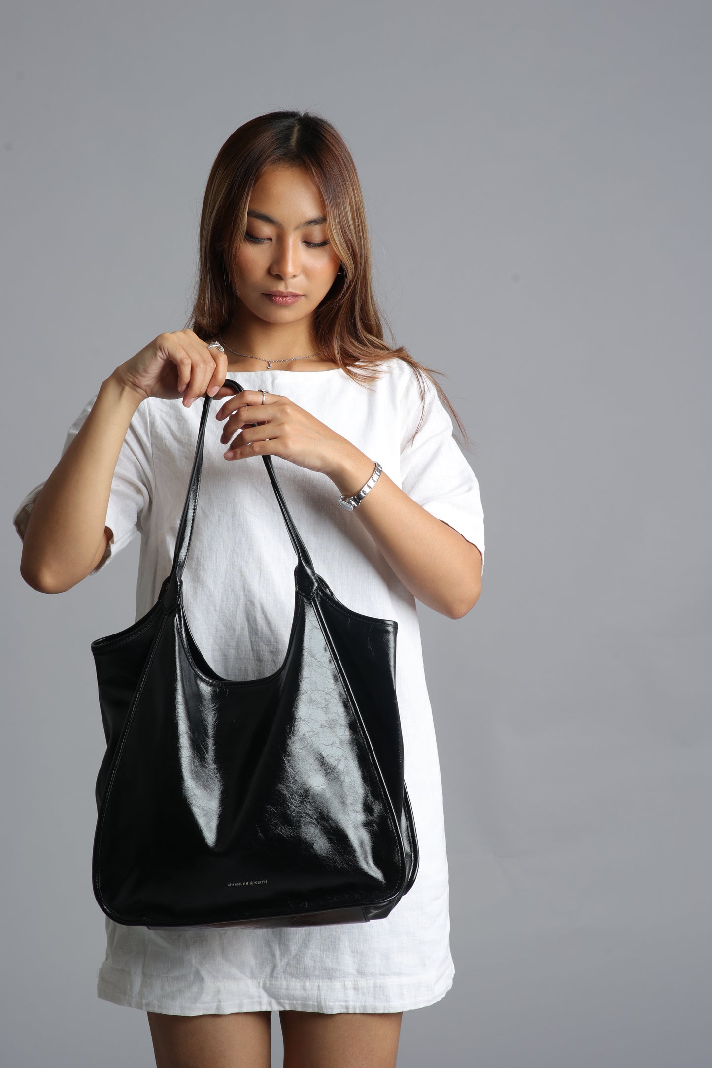 Charles and Keith Black Shoulder Bag