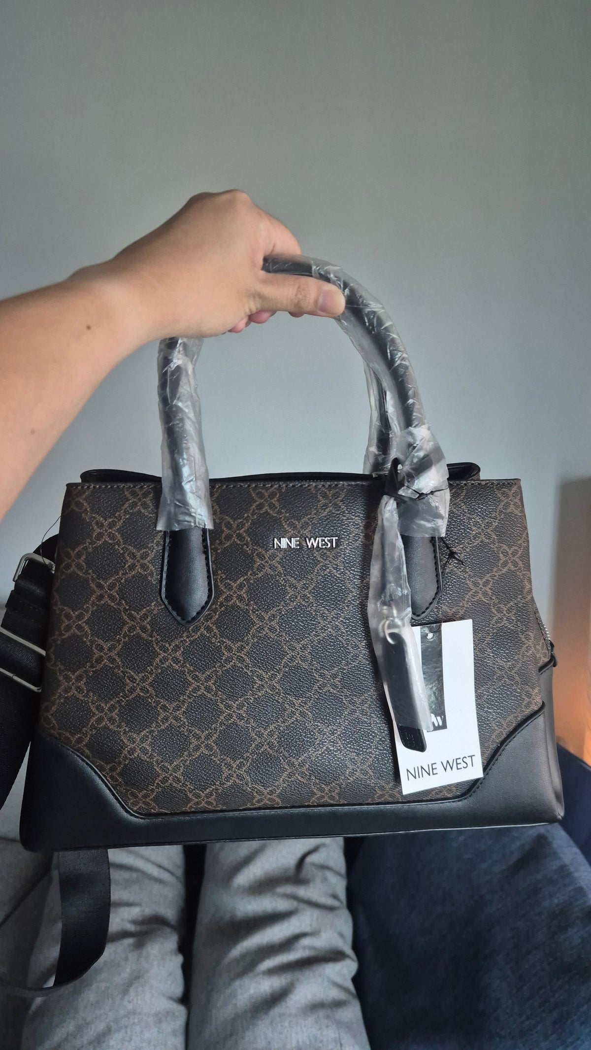 Nine West Monogram Satchel Handbag [NEW]