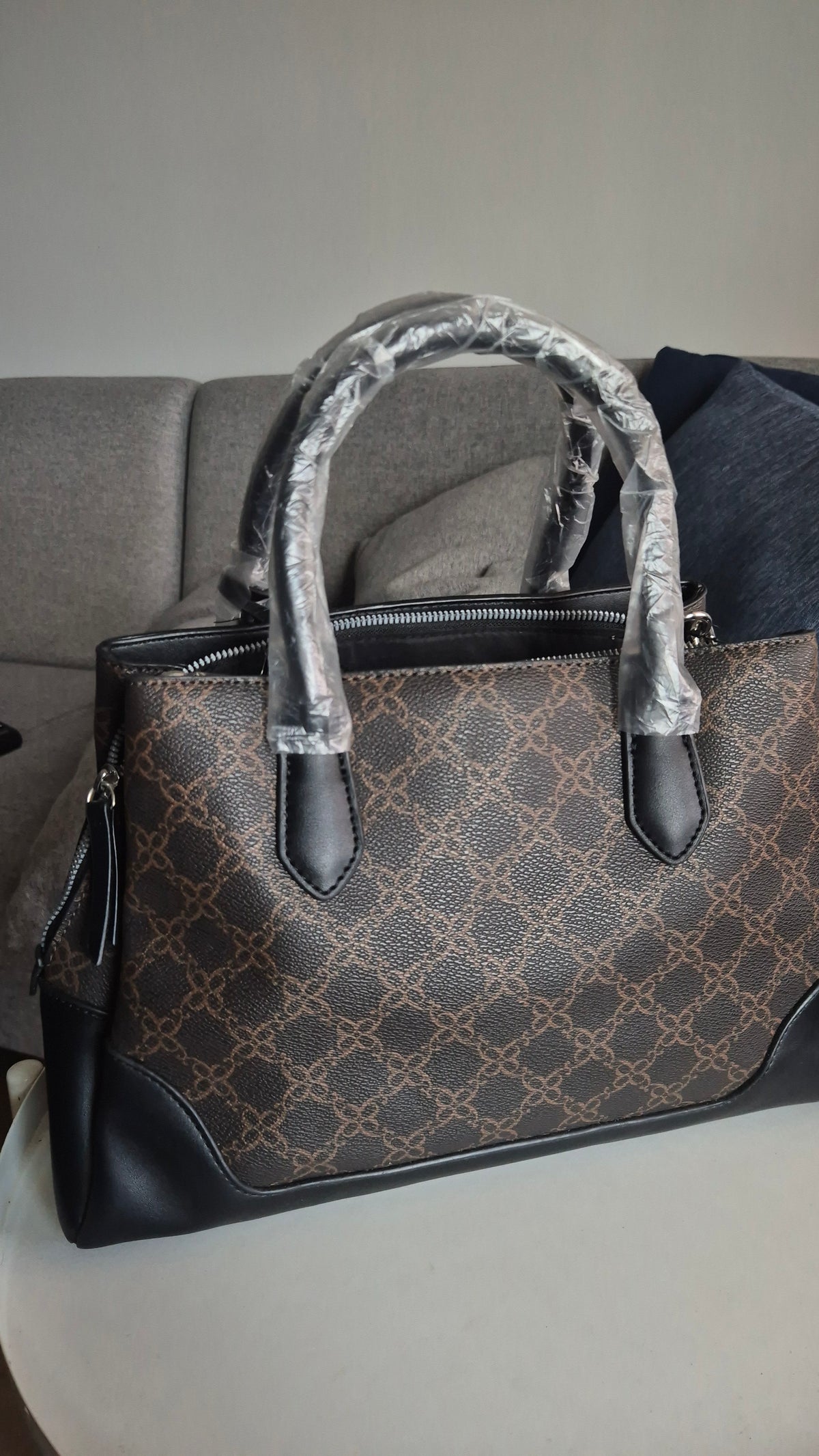 Nine West Monogram Satchel Handbag [NEW]