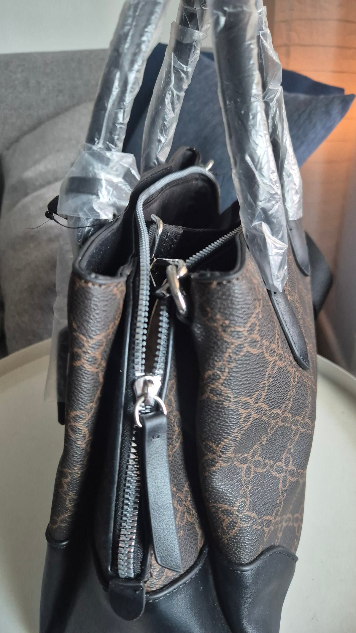 Nine West Monogram Satchel Handbag [NEW]