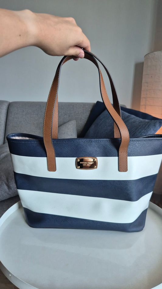 Michael Kors Jet Set Striped Tote
