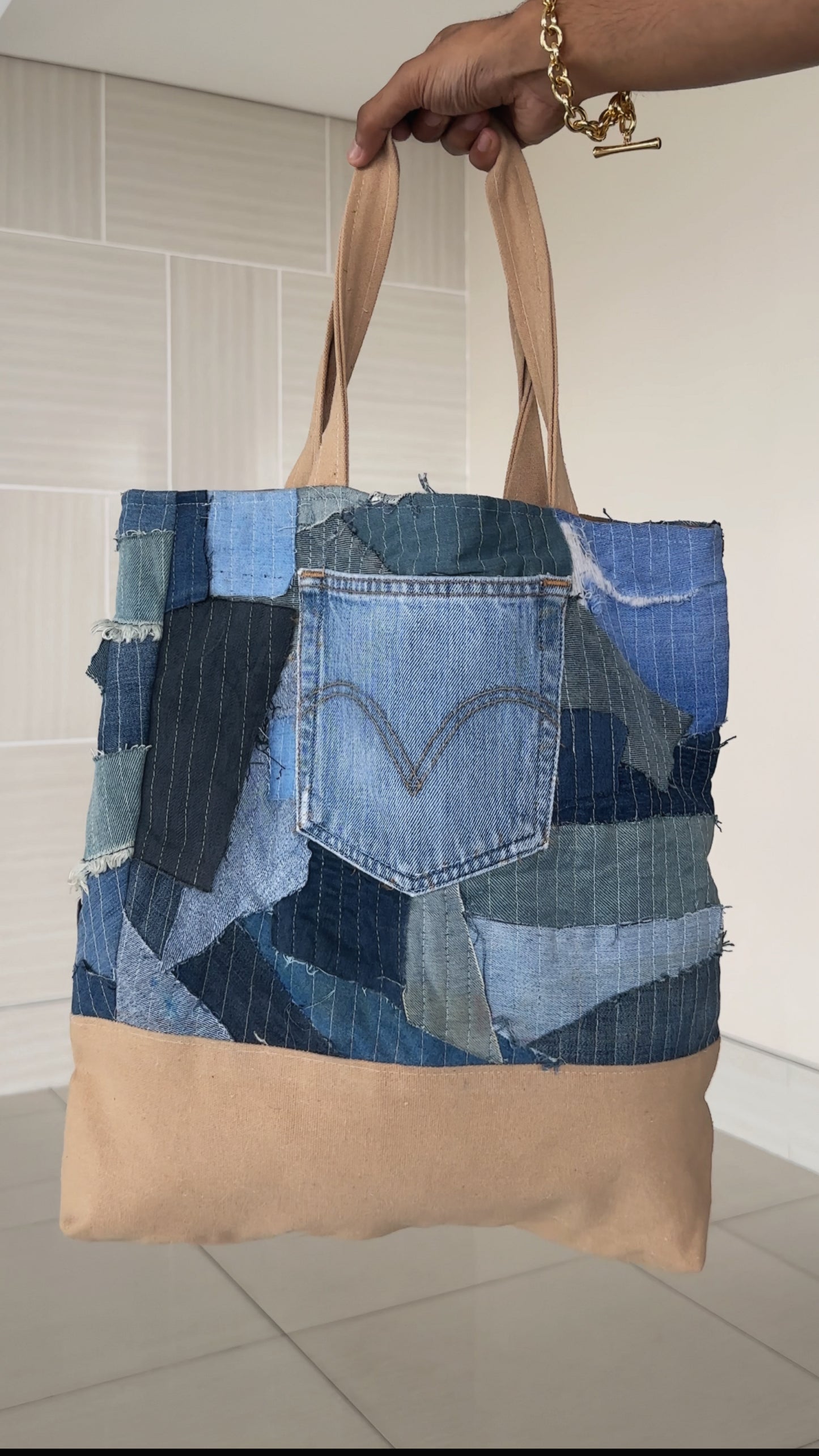 The Learning Lab Upcycled Reversible Tote